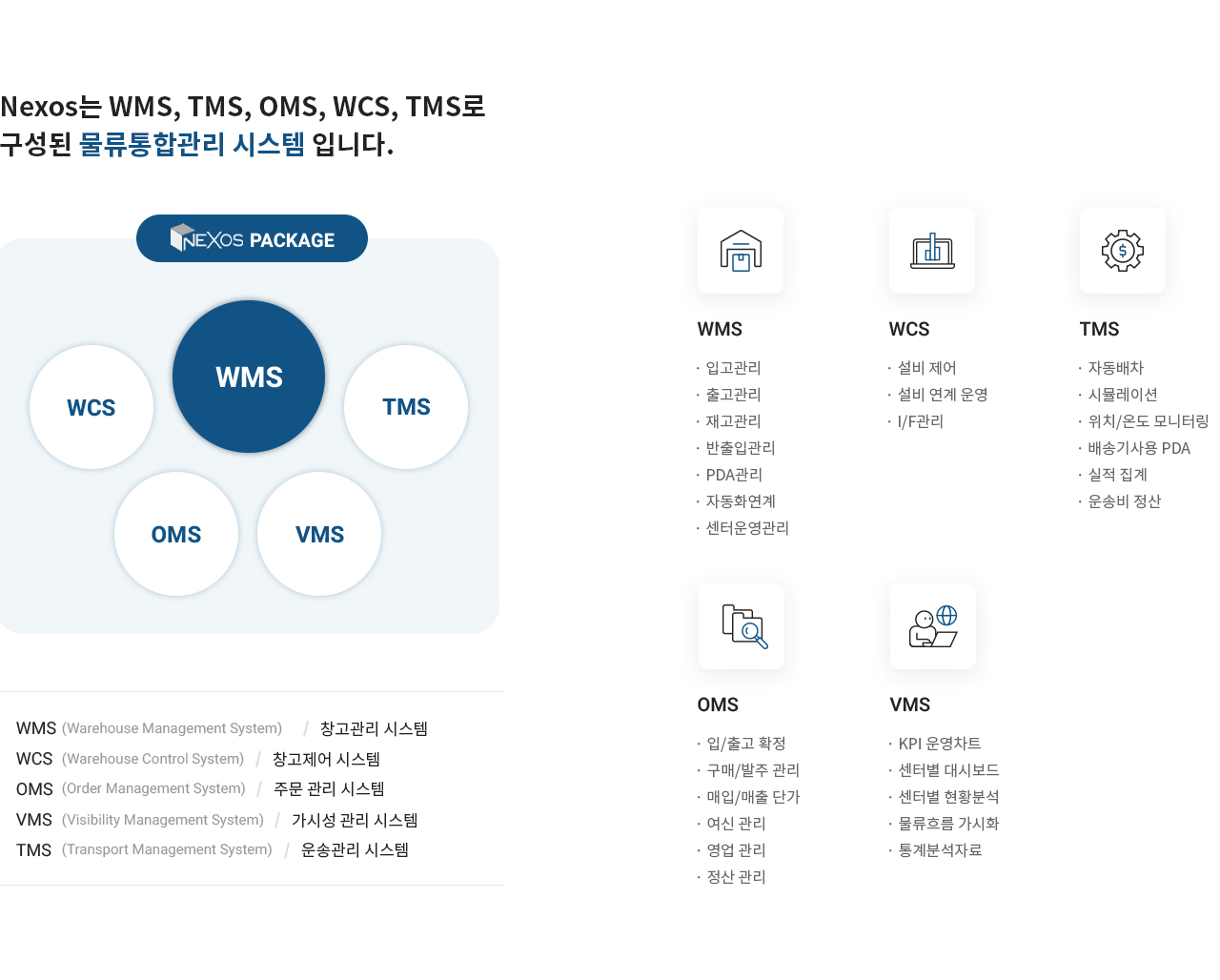 아세테크 물류 IT 솔루션 시스템